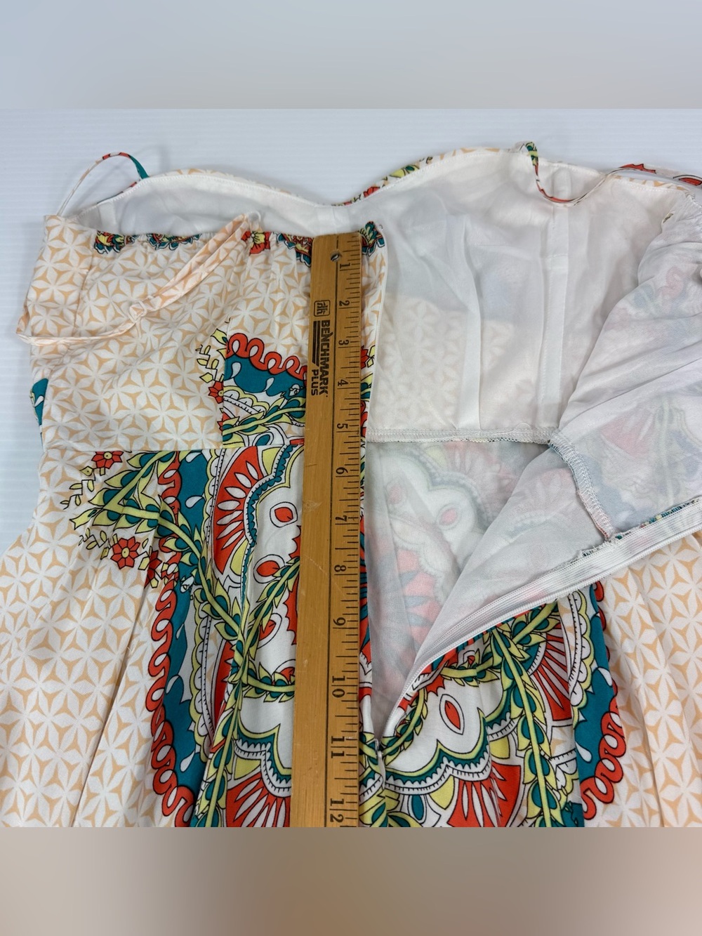 Lovposh Spaghetti Strap Sun Dress Women's Size M Handkerchief Zipper Back Boning - Picture 16 of 16